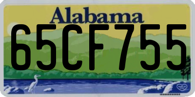 AL license plate 65CF755