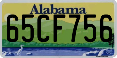 AL license plate 65CF756