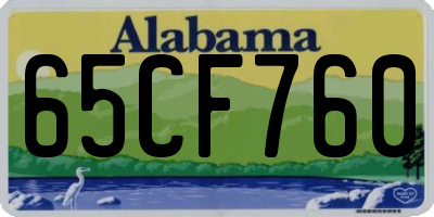 AL license plate 65CF760
