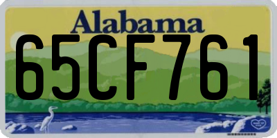 AL license plate 65CF761