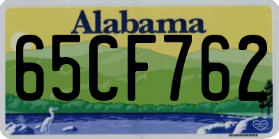 AL license plate 65CF762