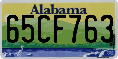 AL license plate 65CF763