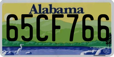 AL license plate 65CF766