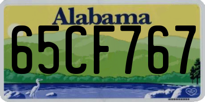 AL license plate 65CF767