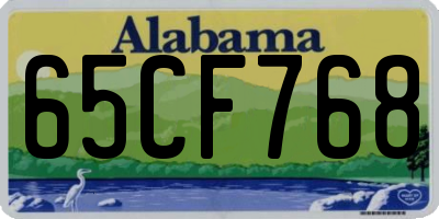 AL license plate 65CF768
