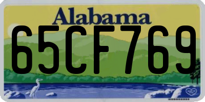 AL license plate 65CF769