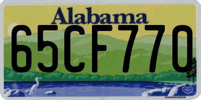 AL license plate 65CF770