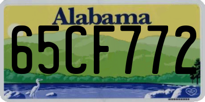 AL license plate 65CF772