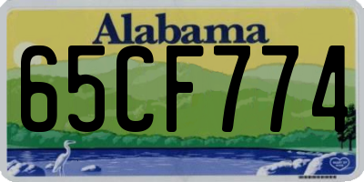 AL license plate 65CF774