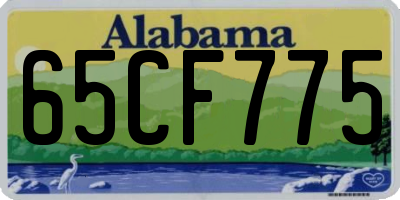 AL license plate 65CF775