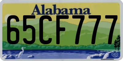 AL license plate 65CF777