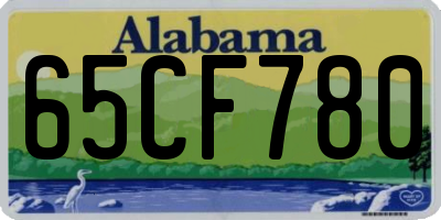 AL license plate 65CF780