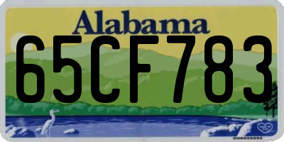 AL license plate 65CF783