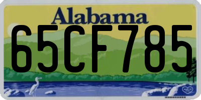 AL license plate 65CF785