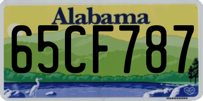 AL license plate 65CF787