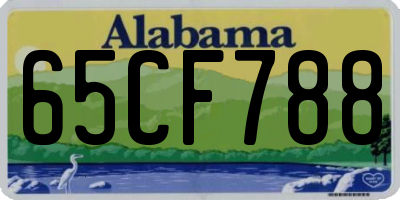 AL license plate 65CF788