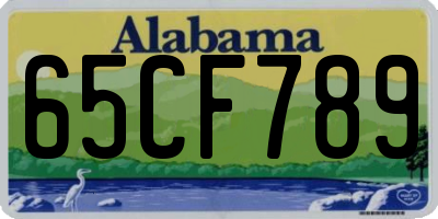 AL license plate 65CF789