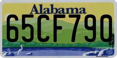 AL license plate 65CF790