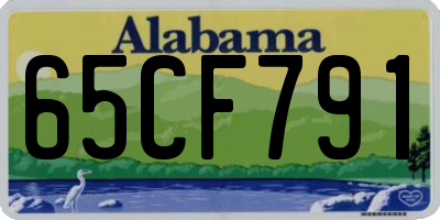 AL license plate 65CF791