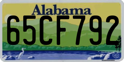 AL license plate 65CF792