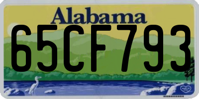 AL license plate 65CF793