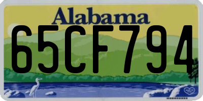AL license plate 65CF794
