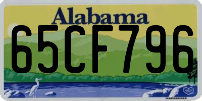 AL license plate 65CF796