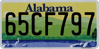 AL license plate 65CF797
