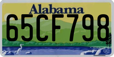 AL license plate 65CF798