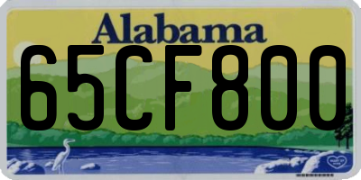 AL license plate 65CF800