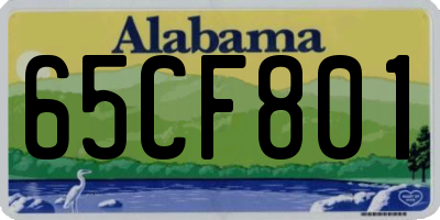 AL license plate 65CF801