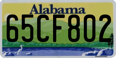 AL license plate 65CF802