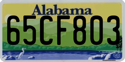 AL license plate 65CF803
