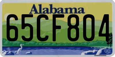 AL license plate 65CF804