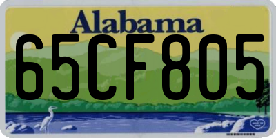 AL license plate 65CF805