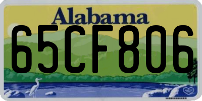 AL license plate 65CF806