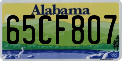 AL license plate 65CF807