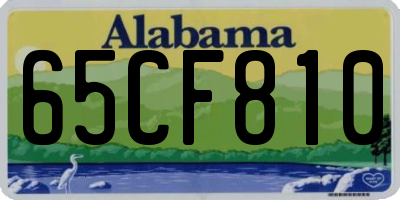 AL license plate 65CF810