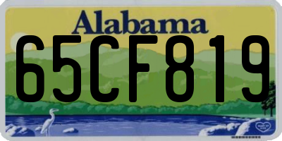 AL license plate 65CF819