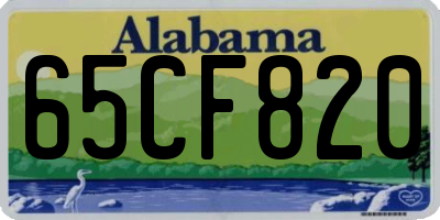 AL license plate 65CF820