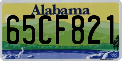 AL license plate 65CF821