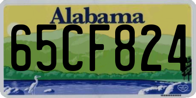 AL license plate 65CF824