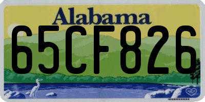 AL license plate 65CF826
