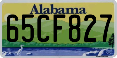 AL license plate 65CF827
