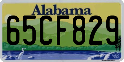 AL license plate 65CF829