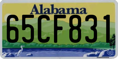 AL license plate 65CF831