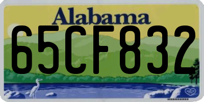 AL license plate 65CF832
