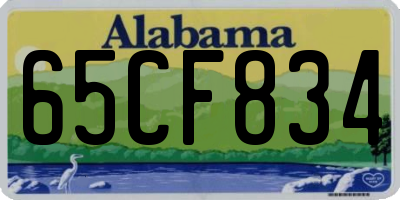 AL license plate 65CF834