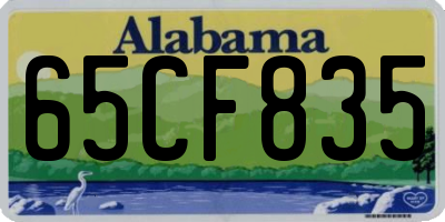 AL license plate 65CF835