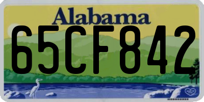 AL license plate 65CF842